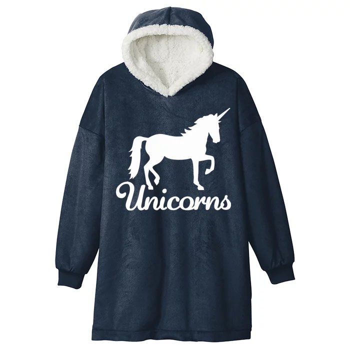 Unicorn Logo Hooded Wearable Blanket