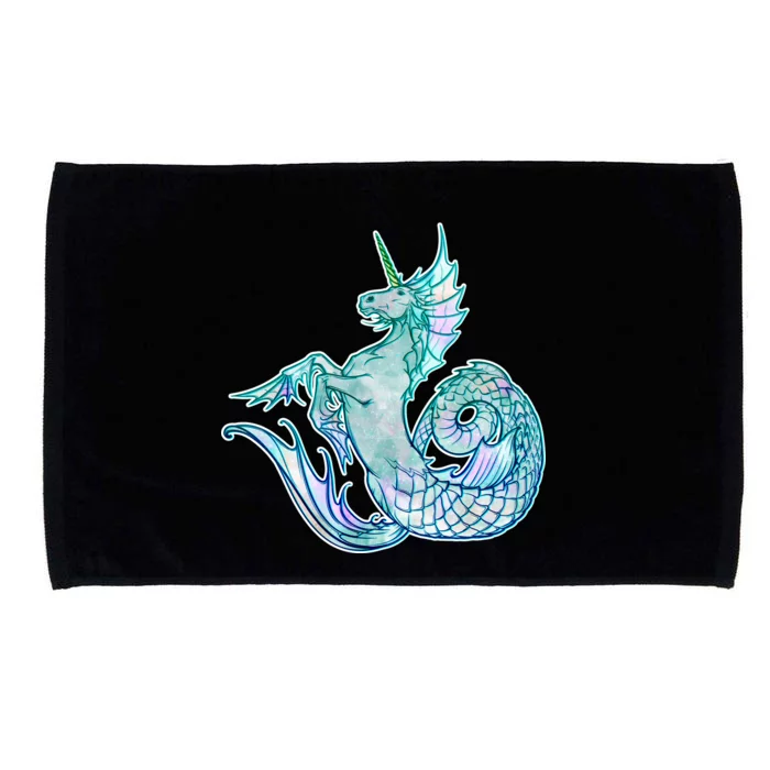 Unicorn Mermaid Hippocampus Microfiber Hand Towel