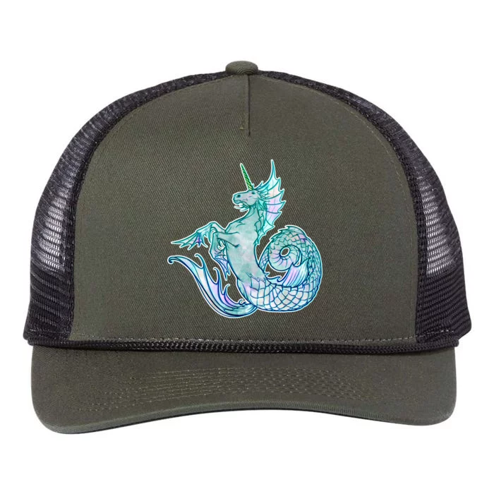 Unicorn Mermaid Hippocampus Retro Rope Trucker Hat Cap