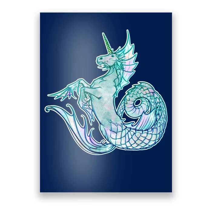 Unicorn Mermaid Hippocampus Poster