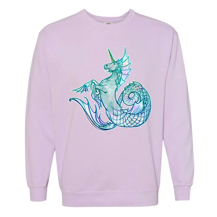 Unicorn Mermaid Hippocampus Garment-Dyed Sweatshirt