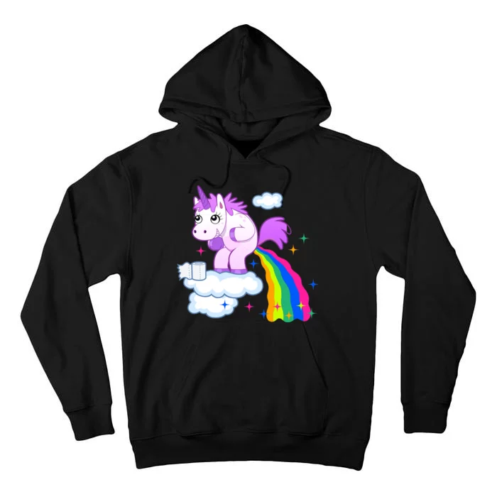 Unicorn Pooping A Rainbow Tall Hoodie