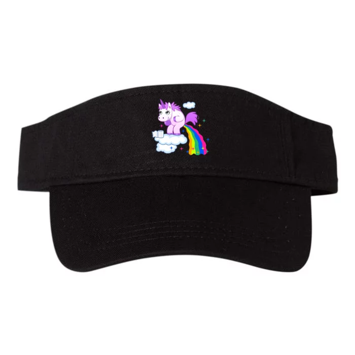 Unicorn Pooping A Rainbow Valucap Bio-Washed Visor