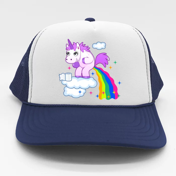 Unicorn Pooping A Rainbow Trucker Hat