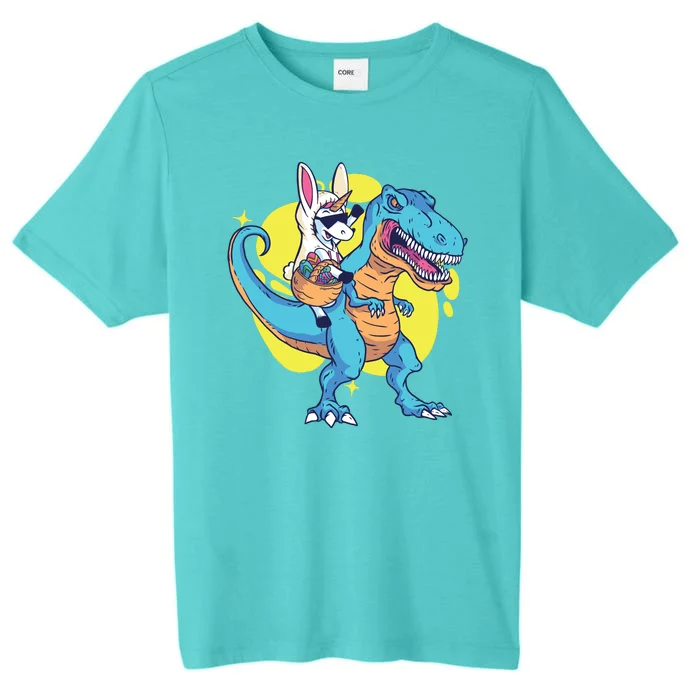 Unicorn Riding Trex Easter ChromaSoft Performance T-Shirt