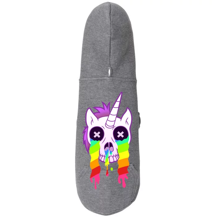 Unicorn Skull Rainbow Doggie 3-End Fleece Hoodie