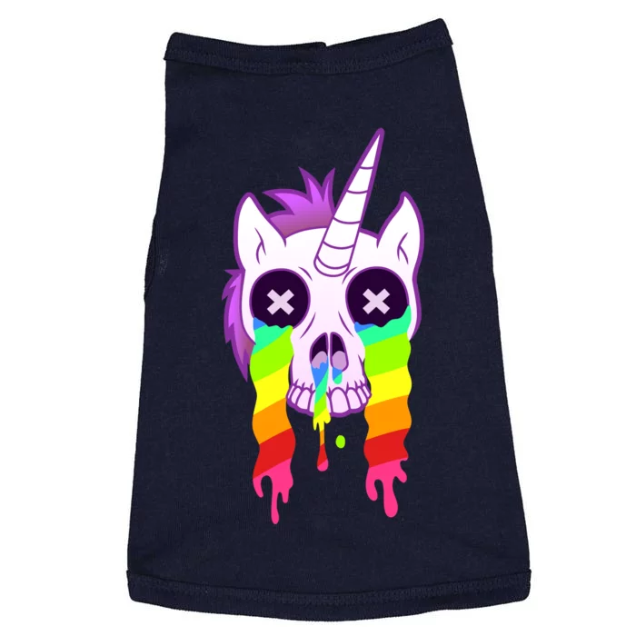 Unicorn Skull Rainbow Doggie Tank