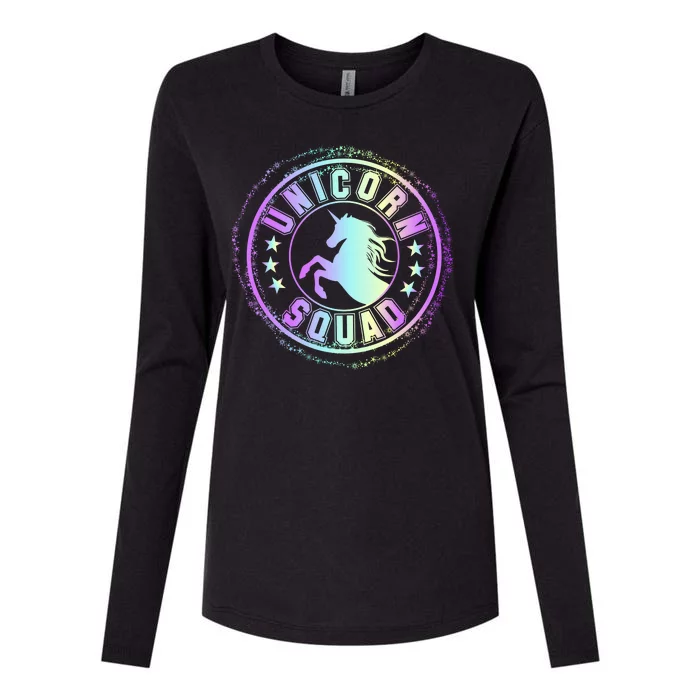 Unicorn Squad Holographic Womens Cotton Relaxed Long Sleeve T-Shirt