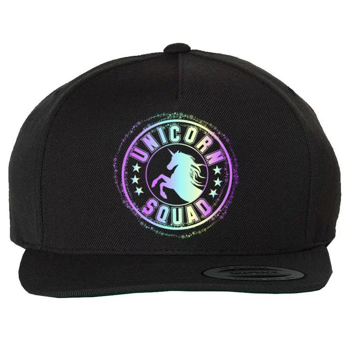 Unicorn Squad Holographic Wool Snapback Cap