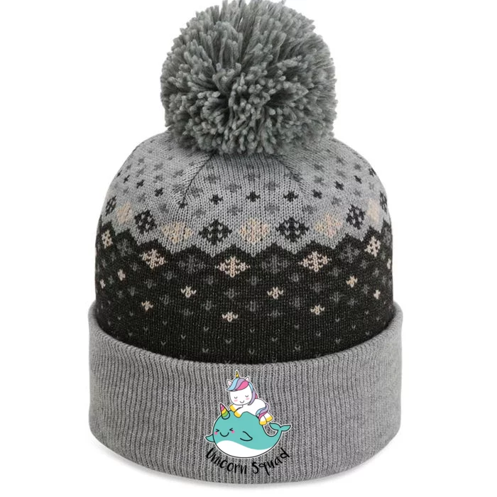 Unicorn Squad Whale The Baniff Cuffed Pom Beanie