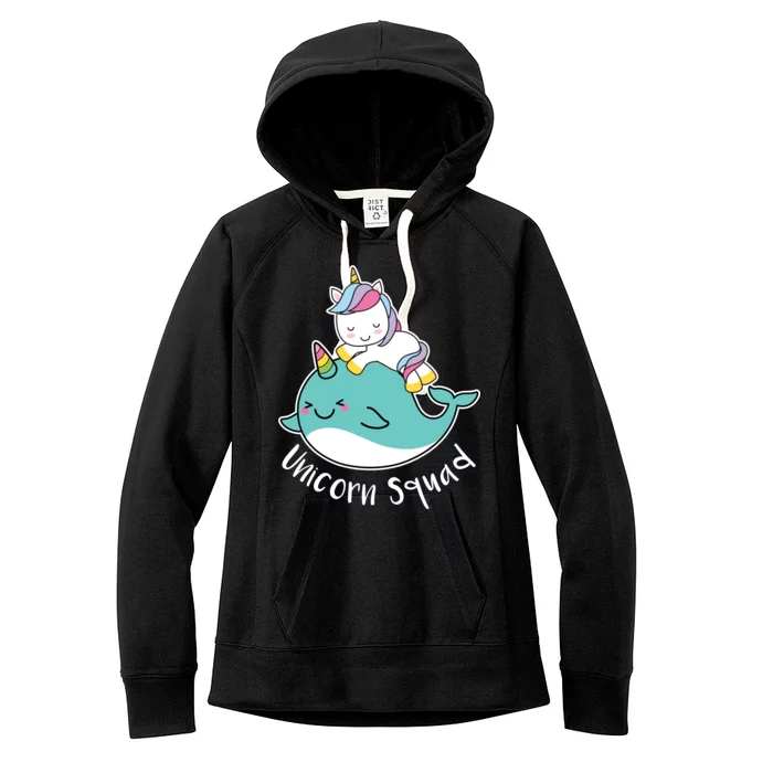 Unicorn Squad Whale Women's Fleece Hoodie