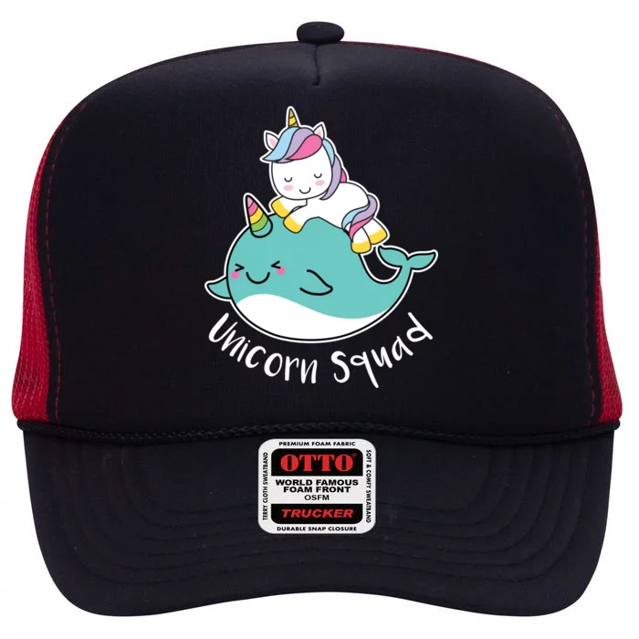 Unicorn Squad Whale High Crown Mesh Trucker Hat