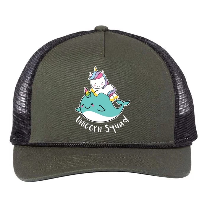 Unicorn Squad Whale Retro Rope Trucker Hat Cap