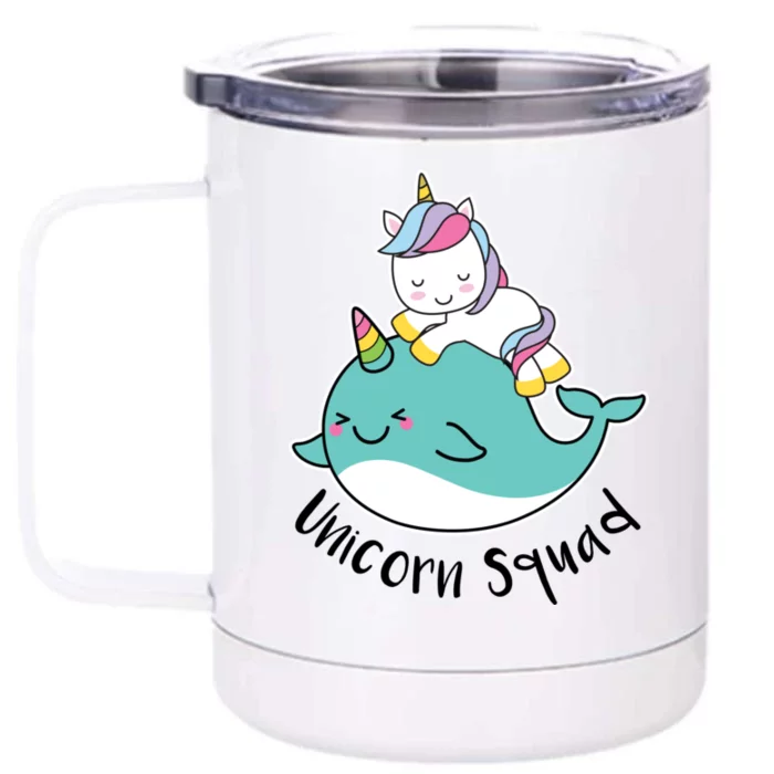 Unicorn Squad Whale Front & Back 12oz Stainless Steel Tumbler Cup