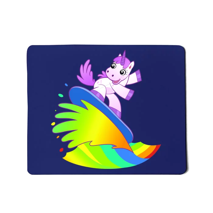 Unicorn Surfing On the Rainbow Mousepad