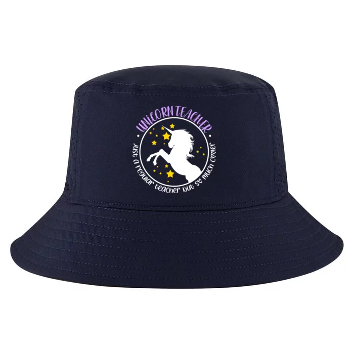 Unicorn Teacher Just A Regular Teacher But So Much Cooler Cool Comfort Performance Bucket Hat