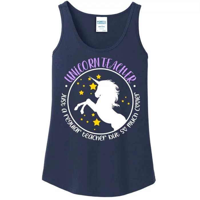 Unicorn Teacher Just A Regular Teacher But So Much Cooler Ladies Essential Tank