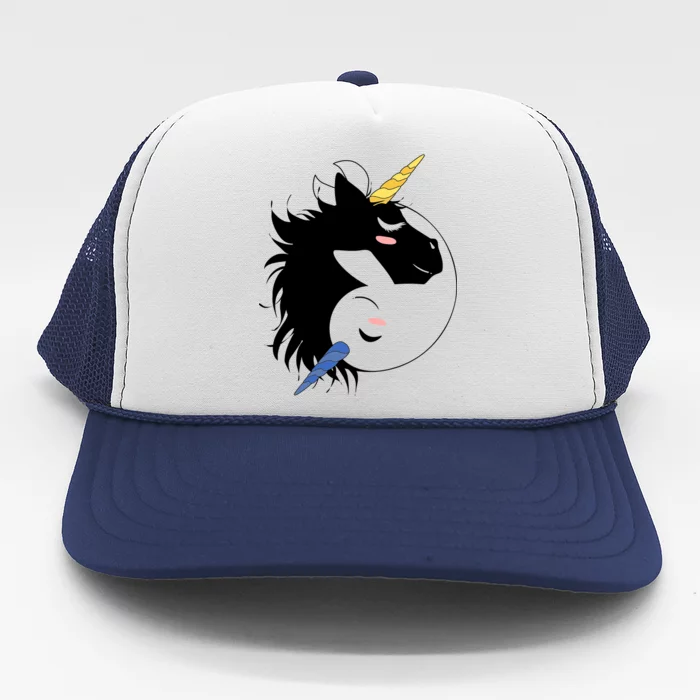 Unicorn Ying Yang Trucker Hat