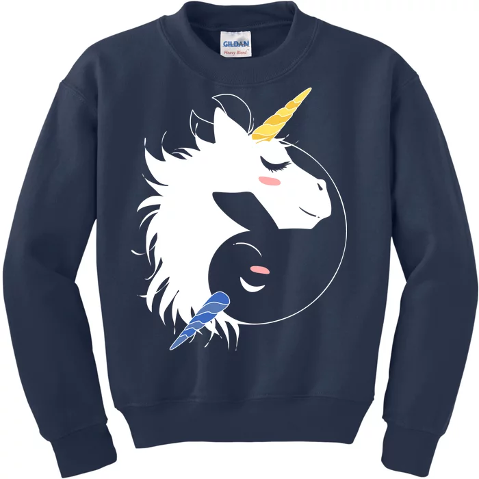 Unicorn Ying Yang Kids Sweatshirt