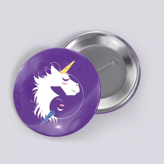 Unicorn Ying Yang Button