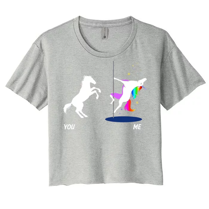 Unicorn You Me Women's Crop Top Tee