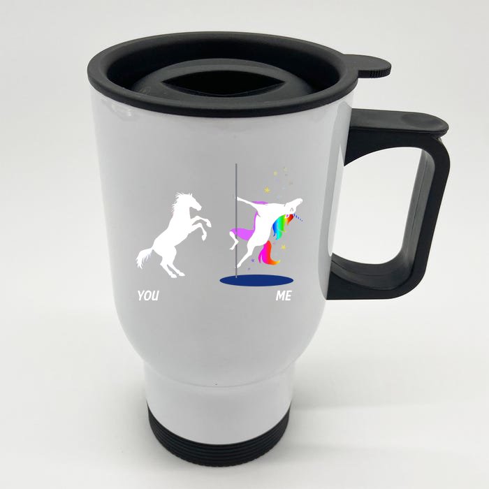 Unicorn You Me Front & Back Stainless Steel Travel Mug