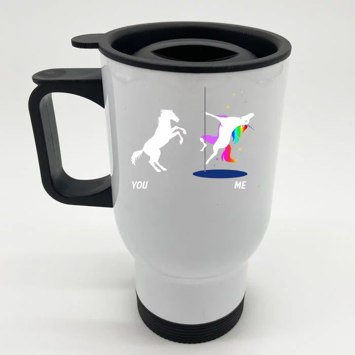 Unicorn You Me Front & Back Stainless Steel Travel Mug