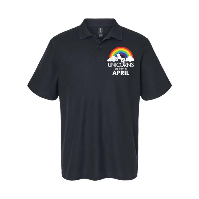 Unicorns Are Born in April Softstyle Adult Sport Polo