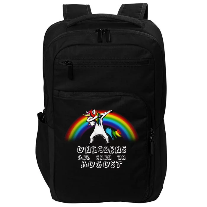 Unicorns are Born in August Birthday Impact Tech Backpack