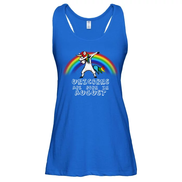 Unicorns are Born in August Birthday Ladies Essential Flowy Tank