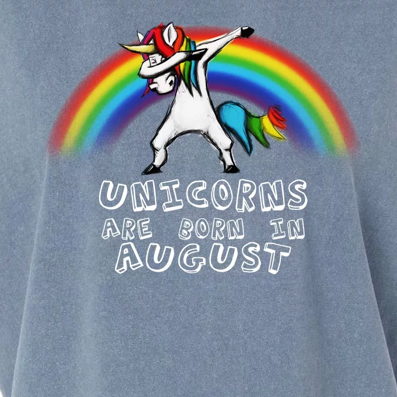 Unicorns are Born in August Birthday Garment-Dyed Women's Muscle Tee