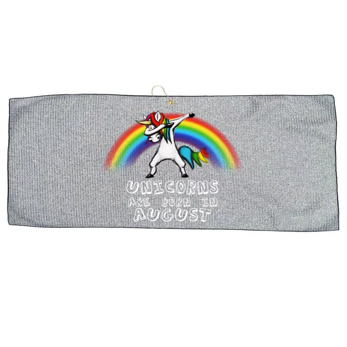 Unicorns are Born in August Birthday Large Microfiber Waffle Golf Towel