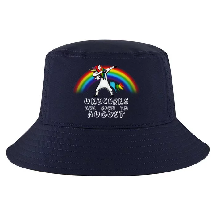 Unicorns are Born in August Birthday Cool Comfort Performance Bucket Hat