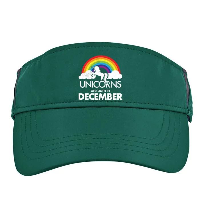 Unicorns Are Born In December Rainbow Retro Adult Drive Performance Visor