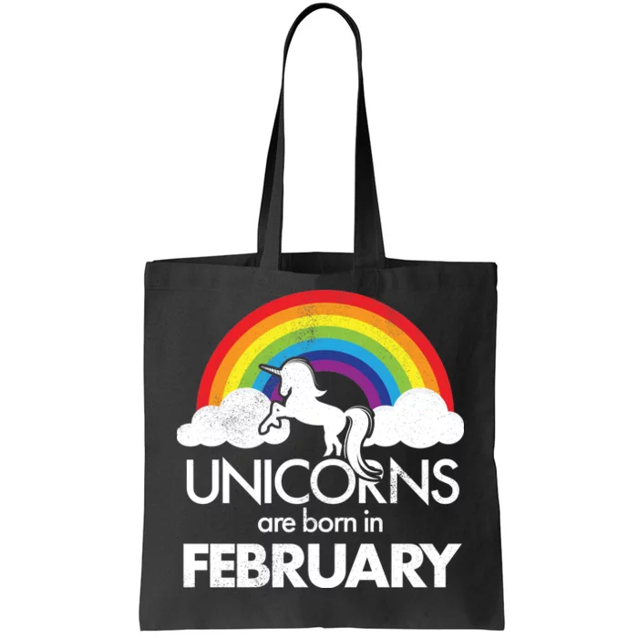 Unicorns Are Born in February Tote Bag