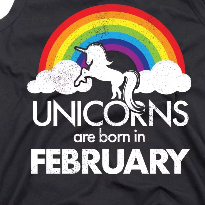 Unicorns Are Born in February Tank Top