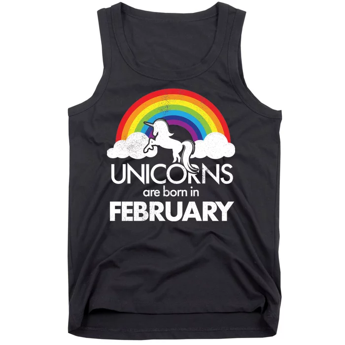 Unicorns Are Born in February Tank Top