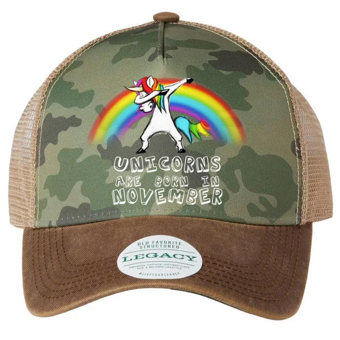 Unicorns Are Born In November Legacy Tie Dye Trucker Hat