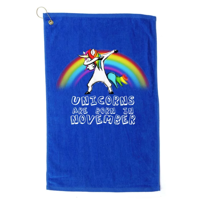 Unicorns Are Born In November Platinum Collection Golf Towel