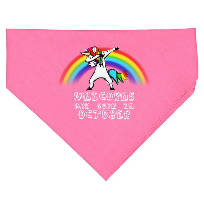 Unicorns Are Born In October Birthday USA-Made Doggie Bandana