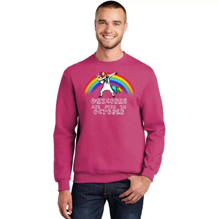 Unicorns Are Born In October Birthday Sweatshirt