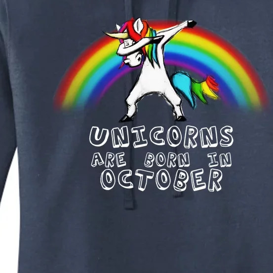 Unicorns Are Born In October Birthday Women's Pullover Hoodie