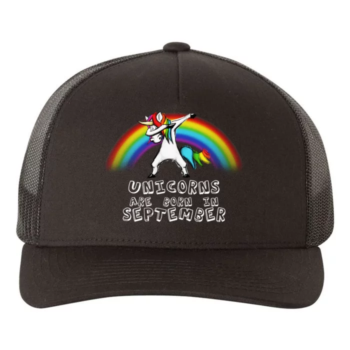 Unicorns Are Born In September Birthday Yupoong Adult 5-Panel Trucker Hat