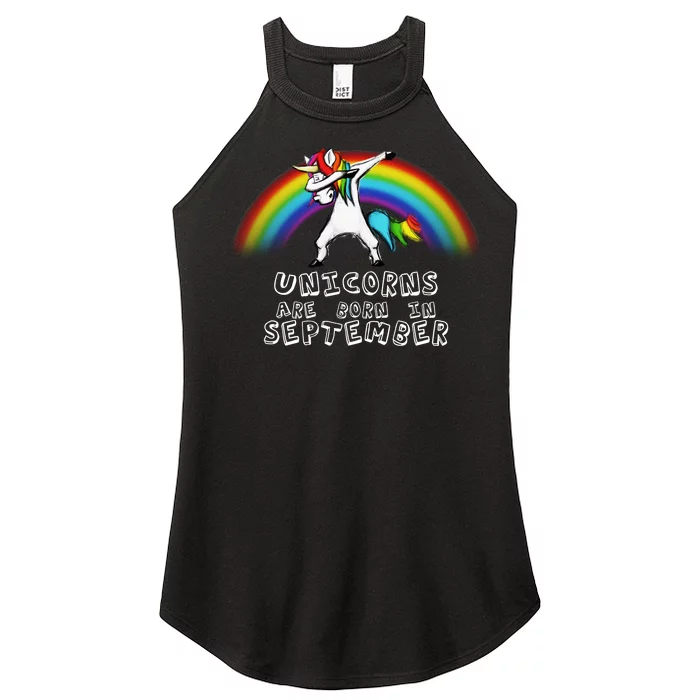 Unicorns Are Born In September Birthday Women’s Perfect Tri Rocker Tank