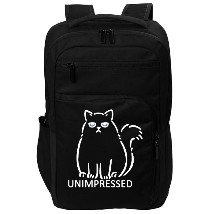 Unimpressed Funny Angry Cat Impact Tech Backpack