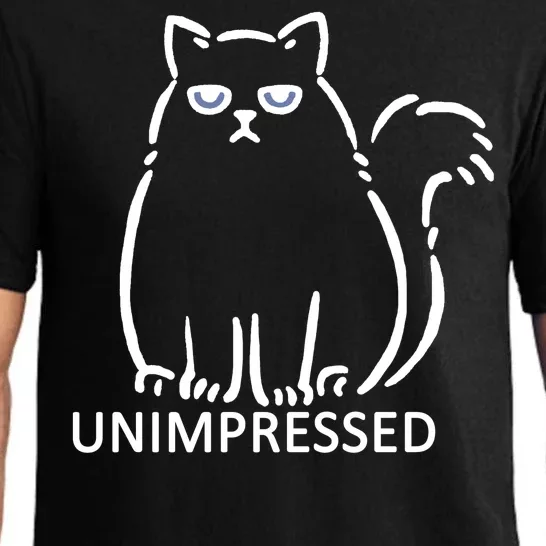 Unimpressed Funny Angry Cat Pajama Set