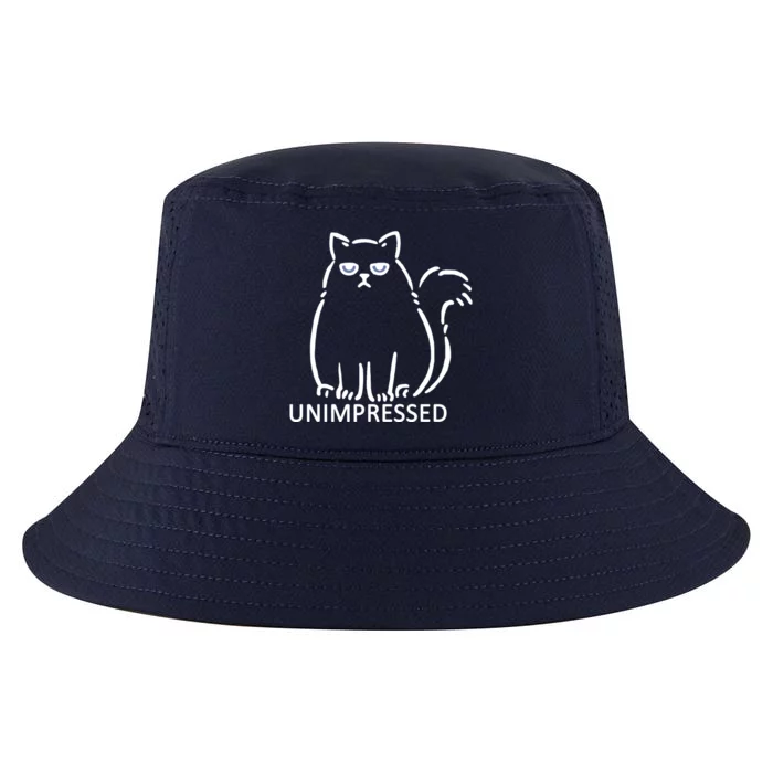 Unimpressed Funny Angry Cat Cool Comfort Performance Bucket Hat