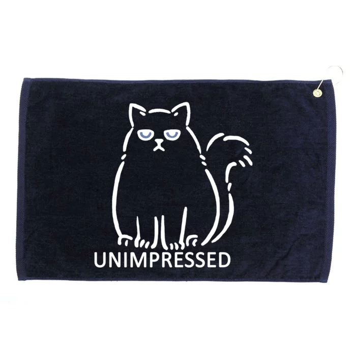 Unimpressed Funny Angry Cat Grommeted Golf Towel