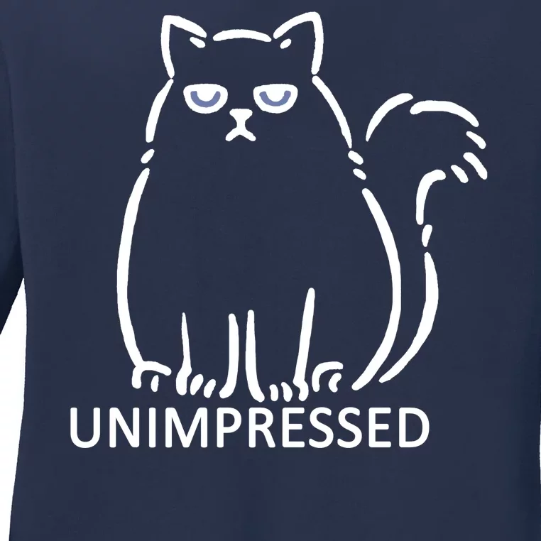 Unimpressed Funny Angry Cat Ladies Long Sleeve Shirt