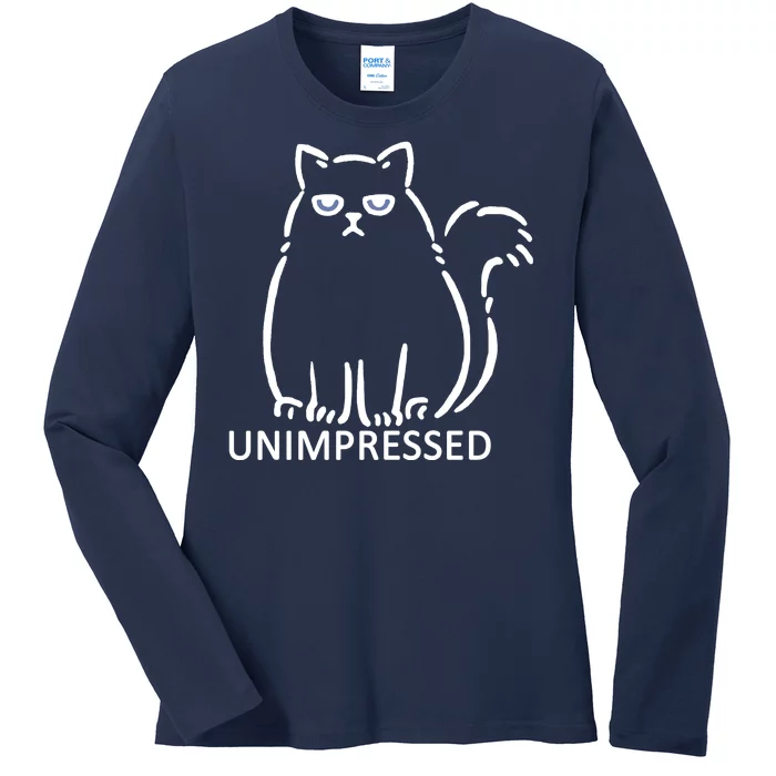 Unimpressed Funny Angry Cat Ladies Long Sleeve Shirt